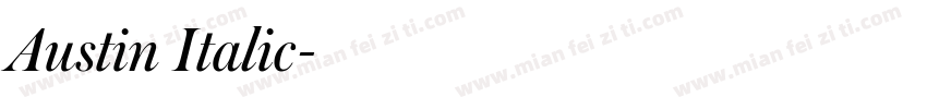 Austin Italic字体转换